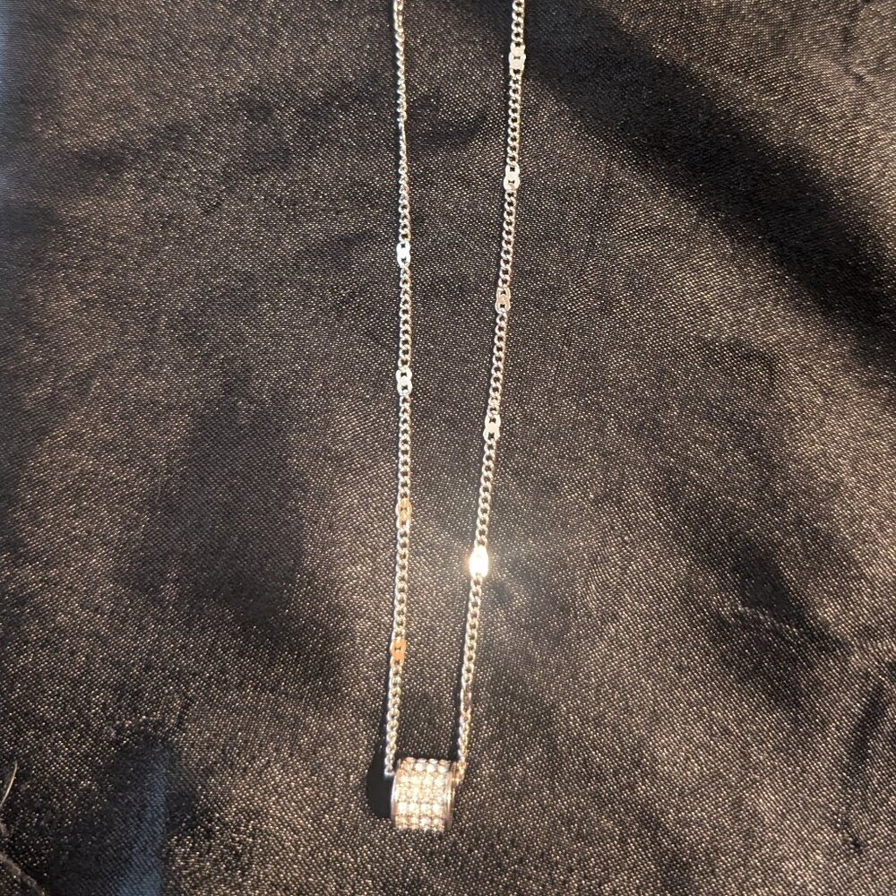 Guess silver crystal necklace